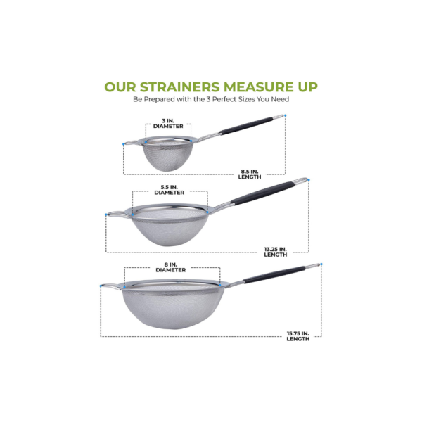 LiveFresh Mesh Strainer Stainless Set - Image 2