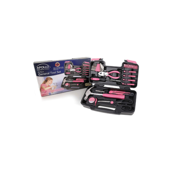 Apollo Tools Original 39 Piece General Household Tool Set in Toolbox Storage - Image 2