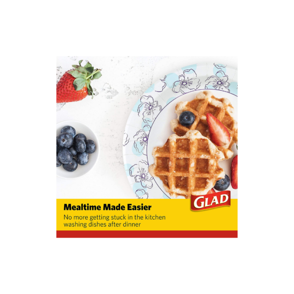 Glad Round Disposable Paper Plates for All Occasions - Image 2
